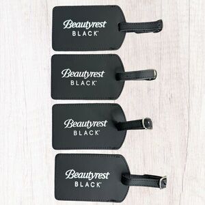 Beautyrest Black Luggage Tags Set of 4